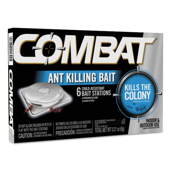 Combat Ant Killing System, Child-Resistant, Kills Queen and Colony, 6PK - DIA45901