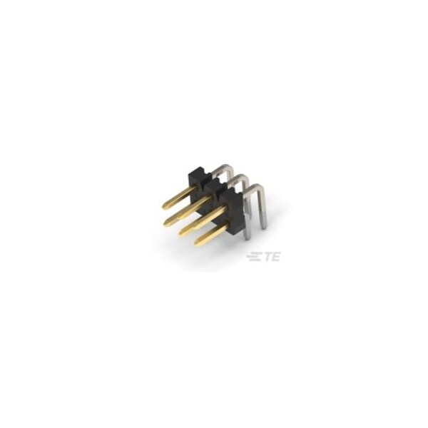 Conector de placa de TE Connectivity, 8 contactos, 2 filas, macho, ángulo recto, terminal de soldadura, aislante negro - 2842164-4