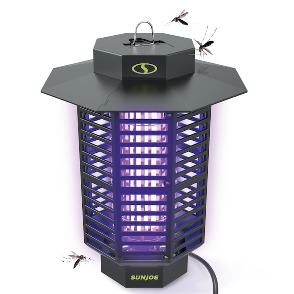 Sun Joe 18-Watt UV Indoor/Outdoor Bug Zapper, 1600 sq ft Coverage, Whisper Quiet Operation, Mosquitos - SJ-BZ18W