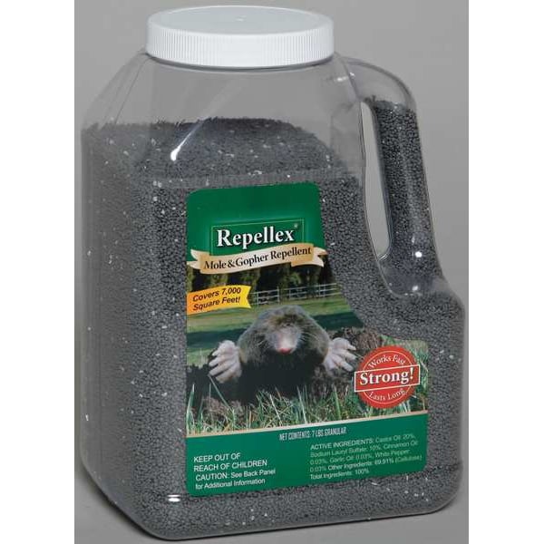 Repellex Mole & Gopher Repellent, 7 lb Jug, Granules, Covers up to 7,000 Sq Ft - 10530