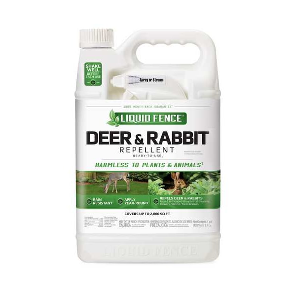 Liquid Fence Animal Repellent, 1 gal, Liquid, 12 in H - 70109