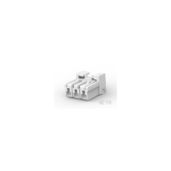 Conector de placa Te Connectivity, 3 contactos, 1 fila, hembra, terminal de engarce, aislante natural, enchufe - 1871867-1