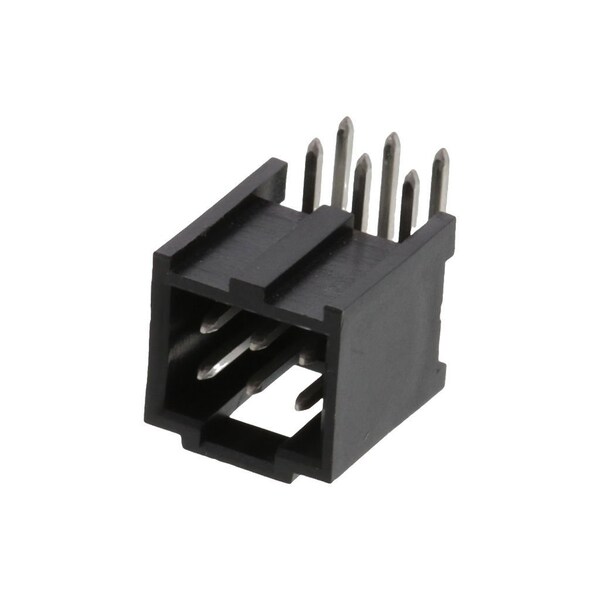 Conector de placa Molex, 6 contactos, 2 filas, macho, ángulo recto, paso de 0.1 pulgadas, terminal de soldadura - 918143106