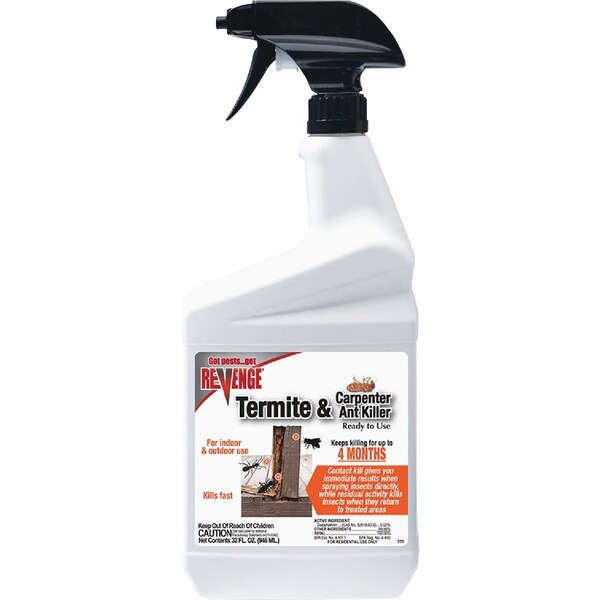 Bonide Products Revenge 32 Oz. Ready To Use Trigger Spray Indoor/Outdoor Termite & Carpenter Ant Killer - 4620