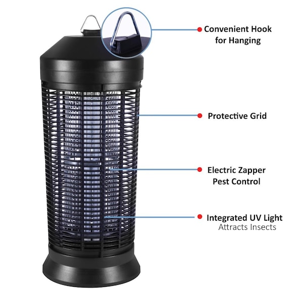 Serenelife Electric Bug Zapper, Indoor/Outdoor Waterproof Plug-In Pest Control - PSLBZ42