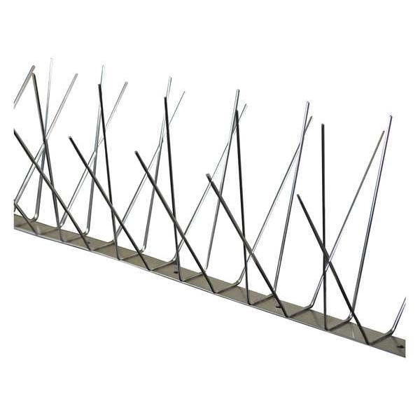 Bird Barrier Bird Repellent Spikes, Dura-Spike, 51 ft., Color: Silver - BP-S250