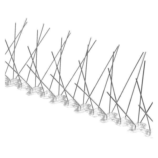 Bird Barrier Bird Repellent Spikes, Bird-Flite, 50 ft., Color: Silver - BP-F250