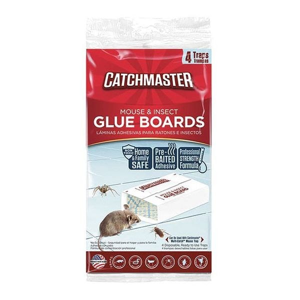 Catchmaster Glue Trap, 8-1/2 In. L, 5-1/4 In. W, PK4 - 18-72