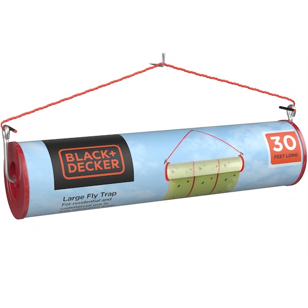Black & Decker Hanging Fly Trap Paper Roll  Sticky Glue Paper, 30 Foot Roll - 2PK-BDXPC806