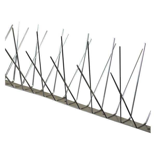 Bird Barrier Bird Repellent Spikes, Dura-Spike, 102 ft., Color: Silver - BP-S4100