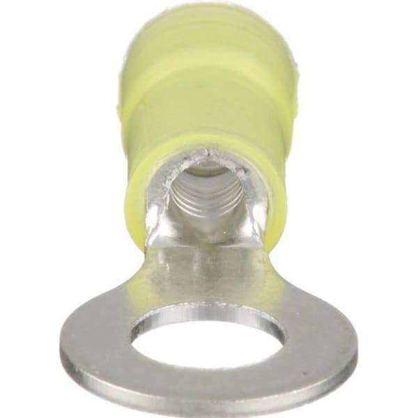 Terminal de anillo de nylon de 12-10 AWG para perno de 1/4", paquete de 500 unidades - PNF10-14R-D