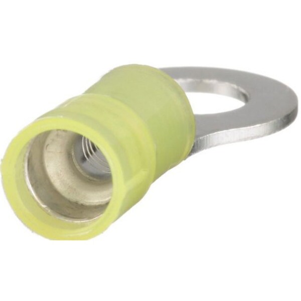 Terminal de anillo de nylon de 12-10 AWG para perno de 1/4", paquete de 500 unidades - PNF10-14R-D