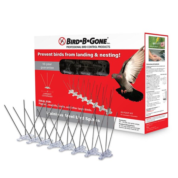 Bird-B-Gone Bird-B-Gone Bird Repelling Spikes For Assorted Species 20 pk - MM2001-5/20