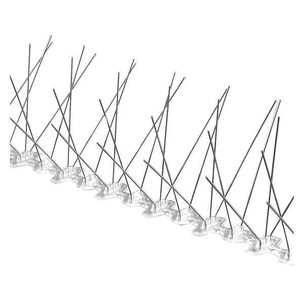 Bird Barrier Bird Repellent Spikes, Bird-Flite, 25 ft., Color: Silver - BP-F225