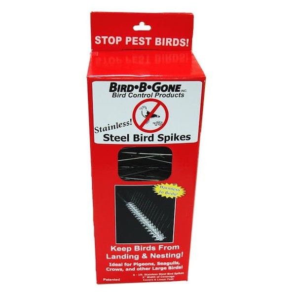 Bird-B-Gone Bird B Gone Inc. BBGMM200156 5" Stainless Steel Bird Spikes - BBGMM200156