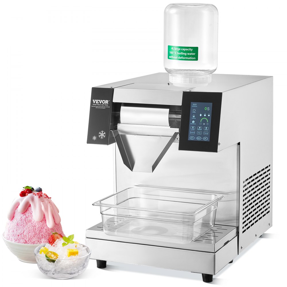 Commercial Snowflake Ice Machine 573LBS/24H Stainless Steel for Ice Cream - FLXNBJFLCMYJP3952V1