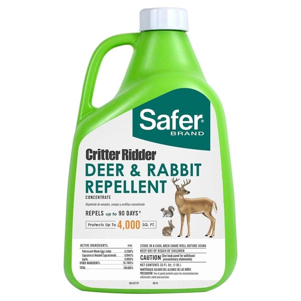 Safer Brand 32 oz Critter Ridder Animal Repellent Concentrate for Deer & Rabbits - SA7310