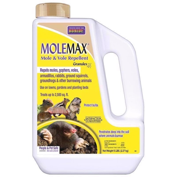 Bonide Products MoleMax Animal Repellent Granules For Moles and Voles 5 lb - 6914