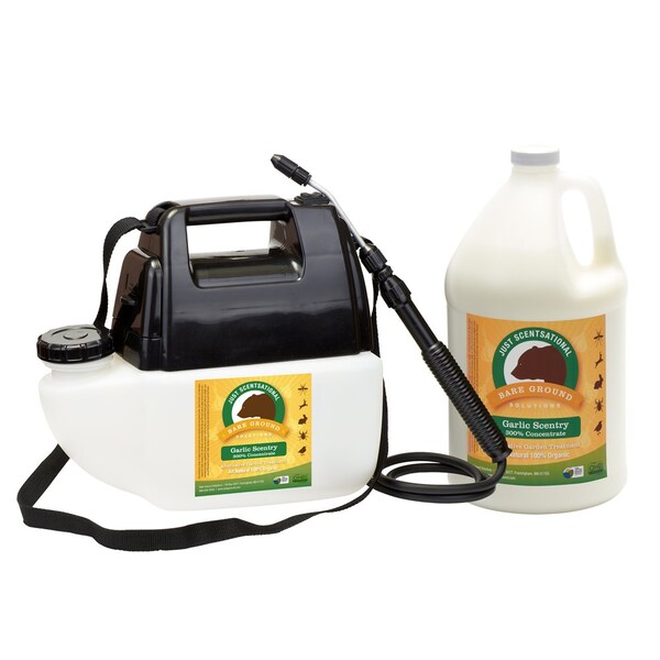 Just Scentsational Garlic Scentry One Gallon And A One Gallon Battery Operated Sprayer By Bare Ground - GAR-1BPS
