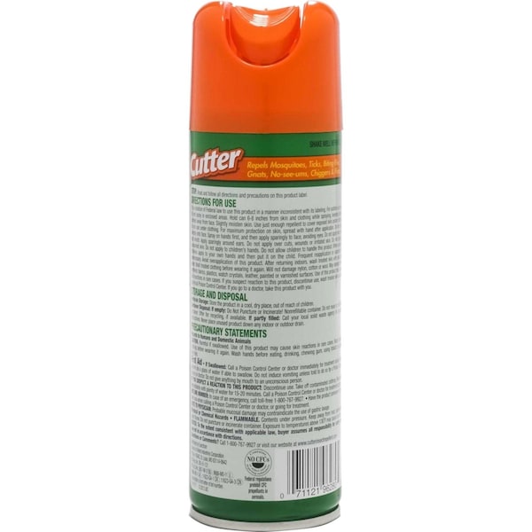 Cutter 6 oz Aerosol Backwoods Insect Repellent, 25% DEET Concentration, Outdoor Use - HG-96280