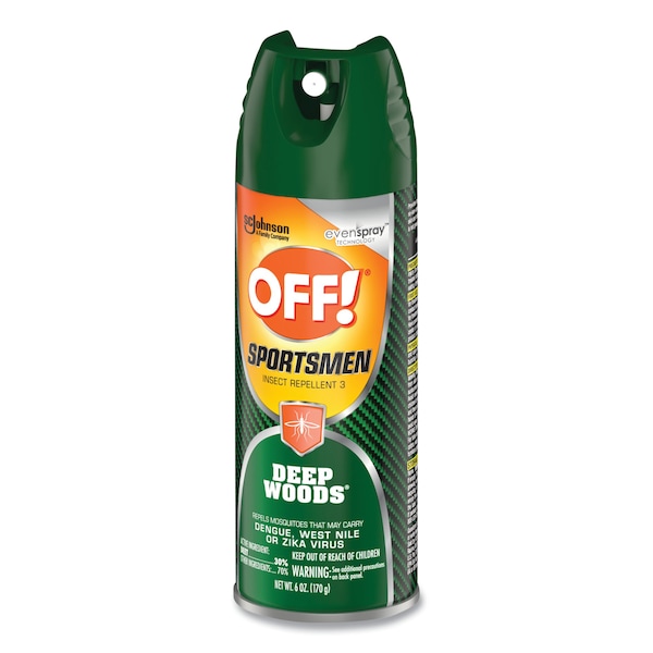 Off Deep Woods Sportsmen Insect Repellent, 6 oz Aerosol Spray, 12PK - 334684