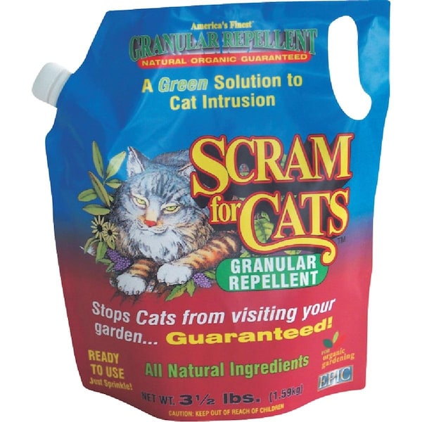 Scram For Cats 3.5 Lb. Granular Organic Animal Repellent - 15003