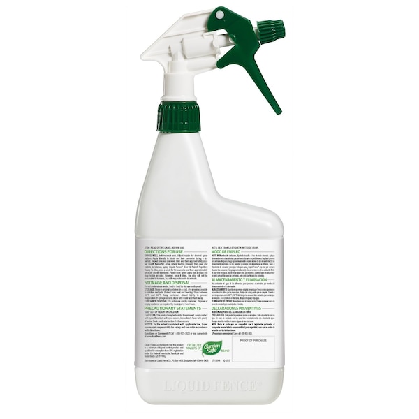 Liquid Fence Liquid Fence Animal Repellent Spray For Deer and Rabbits 32 oz - HG-71126