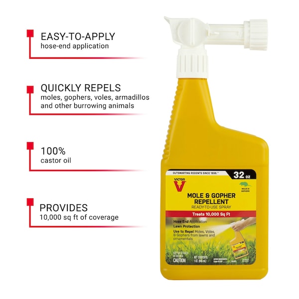 Victor Victor Animal Repellent Liquid For Gophers and Moles 1 qt - M8002