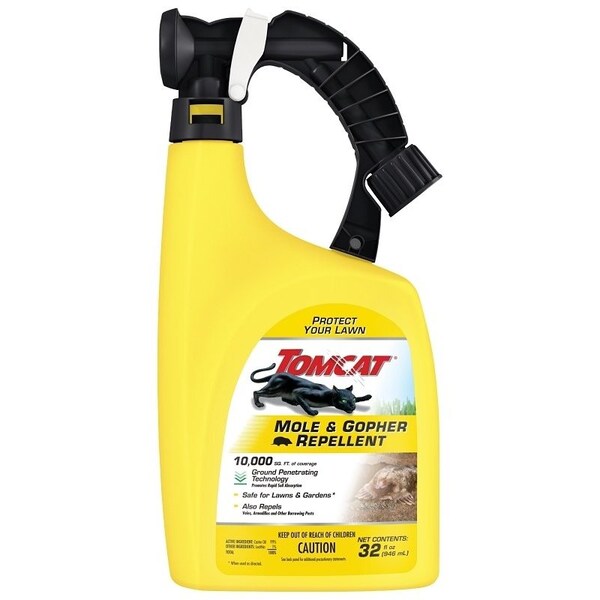 Motomco 0 Mole and Gopher Repellent, ReadyToSpray, Repels Armadillos, Burrowing Pests, Gophers, Moles - 348206