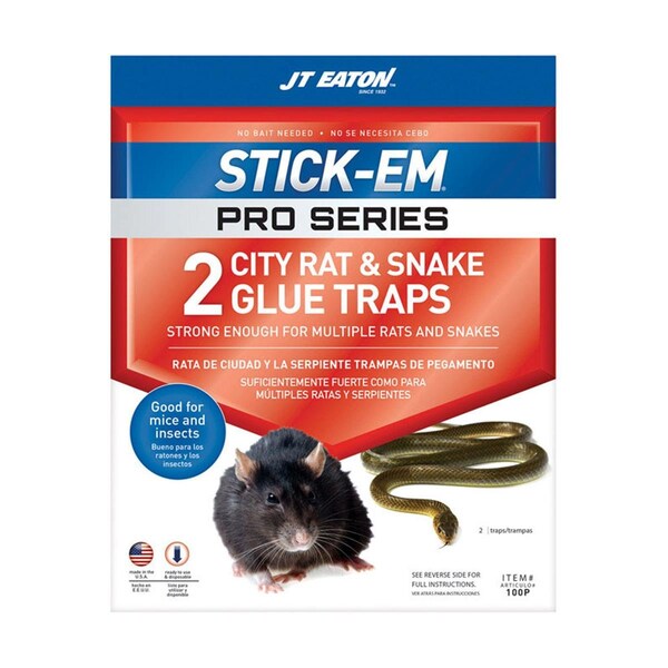 Jt Eaton Stick-Em Pro Series Small Glue Animal Trap for City Rats w/ Snakes, 6PK - JT4907