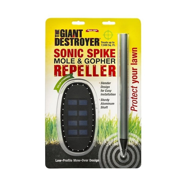 Giant Destroyer Animal Repeller, Sonic Spike, 7734 in L, Repels Gophers, Moles - 600