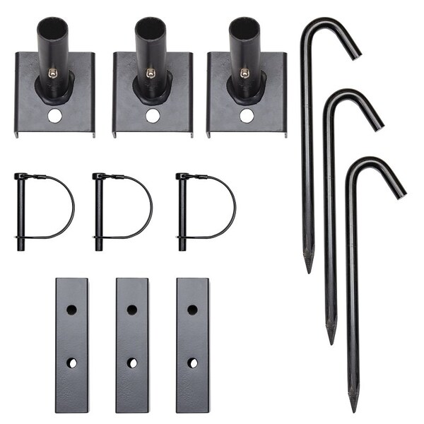 Moultrie Feeder Feet, Metal, Black, For: 1-1/4 in Round and 1-1/2 in Square Legs - MFA-15008