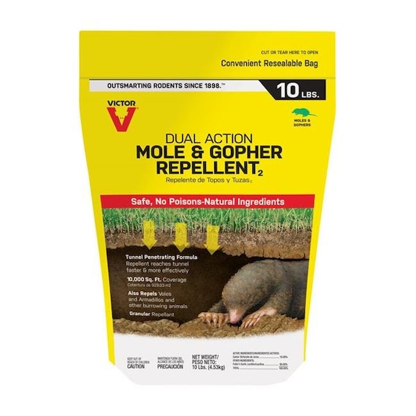 Victor Victor 7798689 Dual Action for Gophers & Moles Animal Repellent; 10 lbs - 7798689