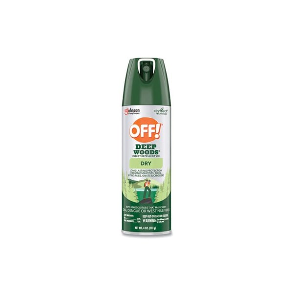 Sc Johnson Deep Woods Dry Insect Repellent, 4 Oz, Aerosol, Neutral, 12PK - 315652