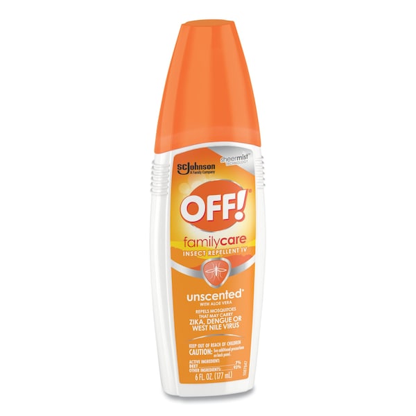 Off FamilyCare Unscented Spray Insect Repellent, 6 oz Spray Bottle, PK12 - 654458