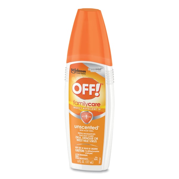 Off FamilyCare Unscented Spray Insect Repellent, 6 oz Spray Bottle, PK12 - 654458