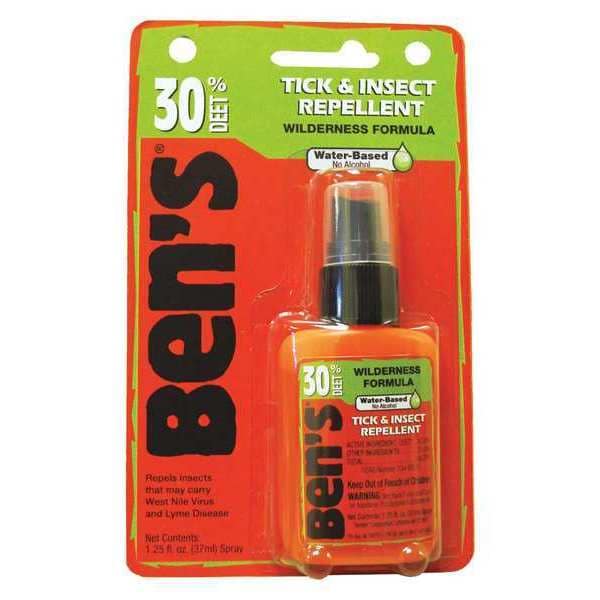 Bens Insect Repellant, Pump, 1.25 oz., PK12 - 0006-7190
