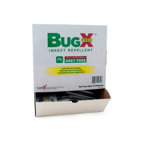 Coretex Products CoreTex Bug X FREE Insect Repellent, DEET Free, Towelette, Wallmount Box, 50 Packets - 12844
