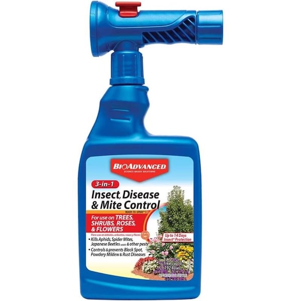 Bioadvanced BioAdvanced 3-in-1, Non-Neonic, Ready-to-Spray Insect Disease & Mite Control Spray 32 fl. oz. - 820064B