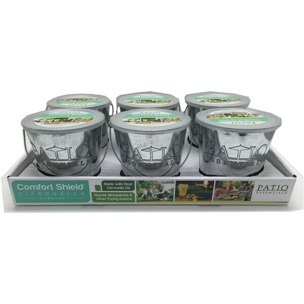 Patio Essentials Patio Essentials Galvanized Citronella Candle For Mosquitoes/Other Flying Insects 17 oz - 21257G