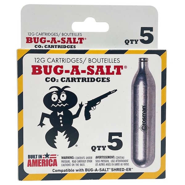Bug-A-Salt SHRED-ER Insect Repellent Refill Cartridge Cartridge For Roaches/Murder Hornets/Scorpions, 5PK - SHRED-CO2