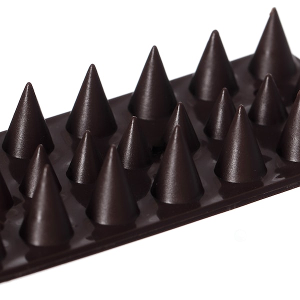 Gardenised Outdoor Plastic Repellent Wall Defender Fence Spikes for Birds, 10 Pack Brown - QI004402