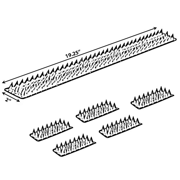 Gardenised Outdoor Plastic Repellent Wall Defender Fence Spikes for Birds, 10 Pack Brown - QI004402