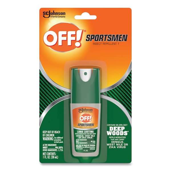 Off Deep Woods Sportsmen Insect Repellent, 1 oz Spray Bottle, PK12 - 317188