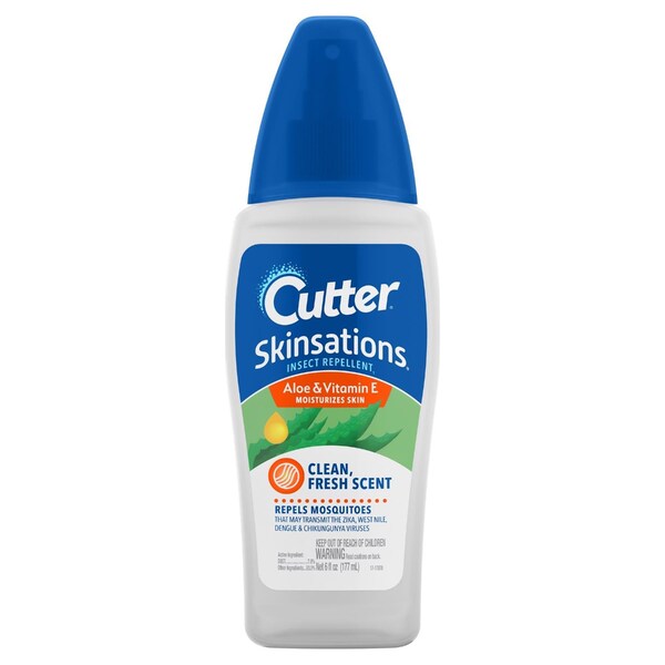 Cutter Cutter Skinsations Insect Repellent Liquid For Mosquitoes/Other Flying Insects 6 oz - 54010
