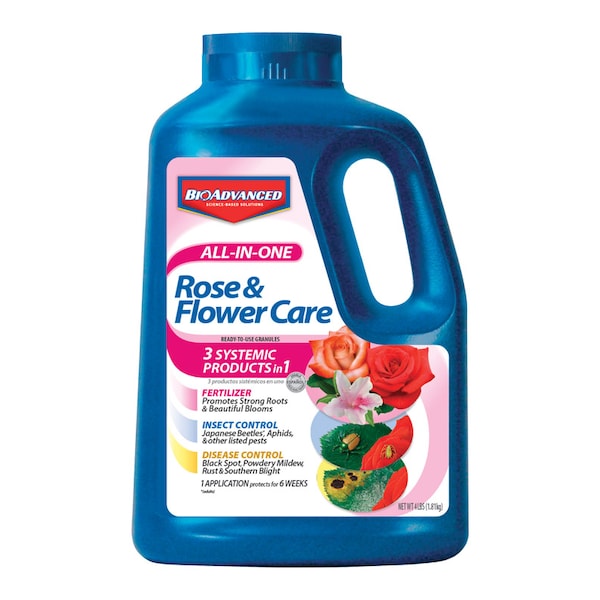Sbm Life Science BioAdvanced All-In-One Granules Rose and Flower Plant Food 4 lb - 70116E