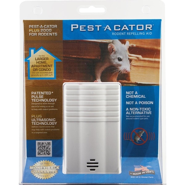 Pest A Cator Ultrasonic & Electromagnetic 2000 Sq. Ft. Coverage 110V Electronic Pest Repellent - 12100