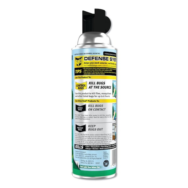 Raid Yard Guard Fogger, 16 oz, Aerosol, PK12 - 617825