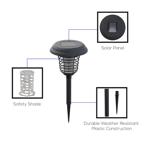 Pure Garden Bug Repellent Outdoor Light, Black - 82-6018