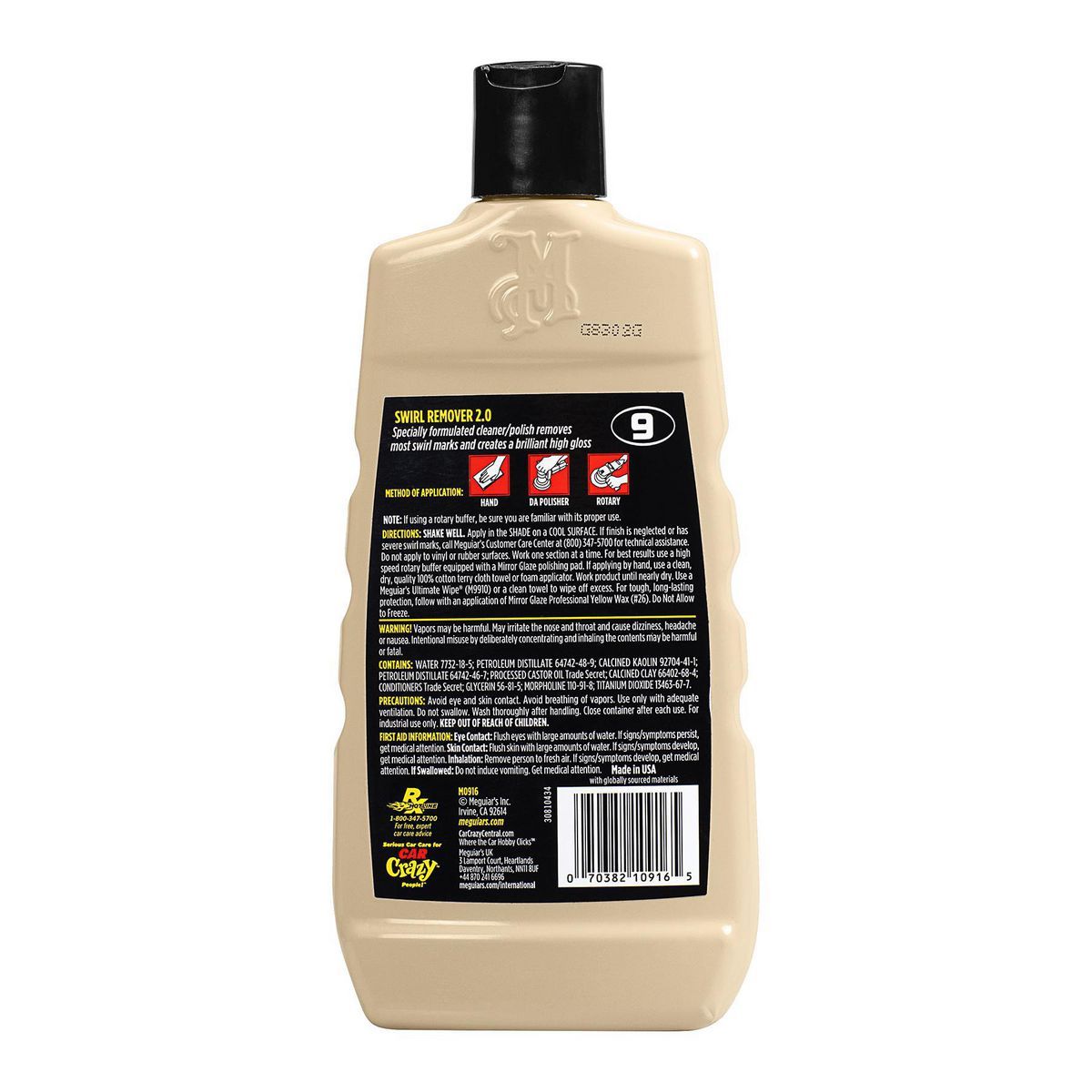 Removedor de remolinos de Meguiar's 16 oz. Mirror Glaze 2.0 - 59406